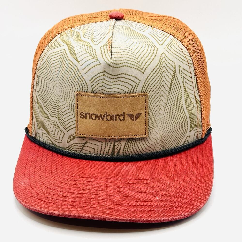 Snowbird Snapback Trucker Hat Pink One Size Adjustable Mesh Back 6 Panel Ouray